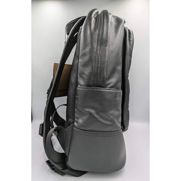 Burberry Large Jack Biker Logo Embossed Leather Backpack Black 8038261 - Picture 5 of 16